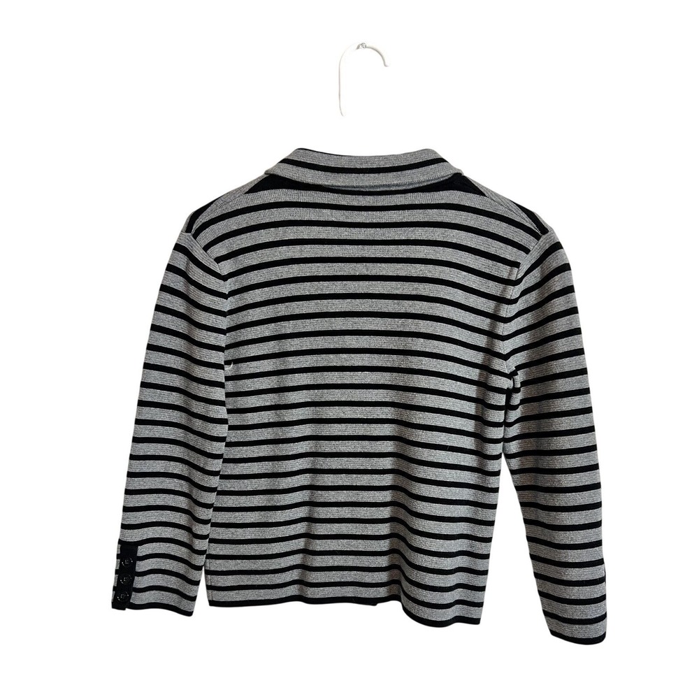 Loft Striped Knit Double Breasted Blazer - Size Small Secretary Officewear - Picture 6 of 6